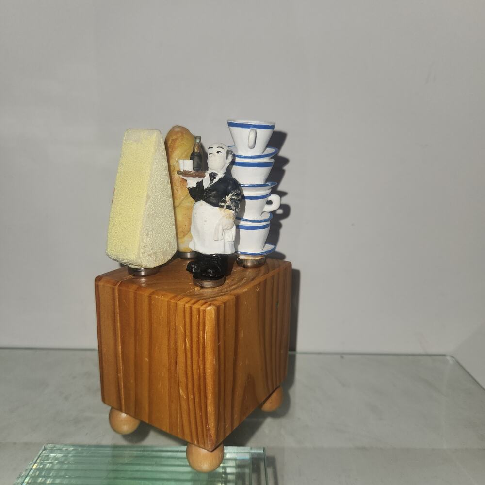 Vintage Wooden Plastic set of 4 Italian Themed Cheese Spreader